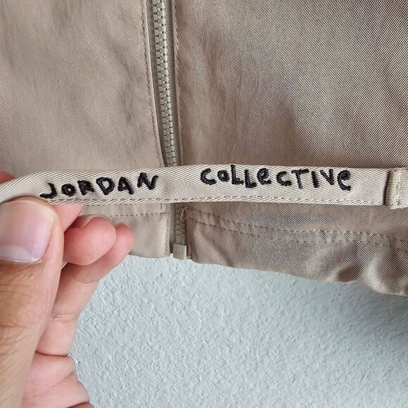 Jordan Paris Collective Twill Crop Jacket 'Strong Woman' XS Kakhi Tan DV1381-250 - Picture 6 of 16